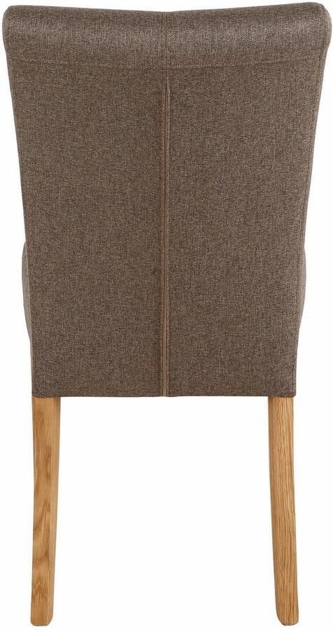 Home affaire Eetkamerstoel Queen Polsterstoel BESTSELLER verschillende type bekleding massief houten onderstel (set) - Foto 5