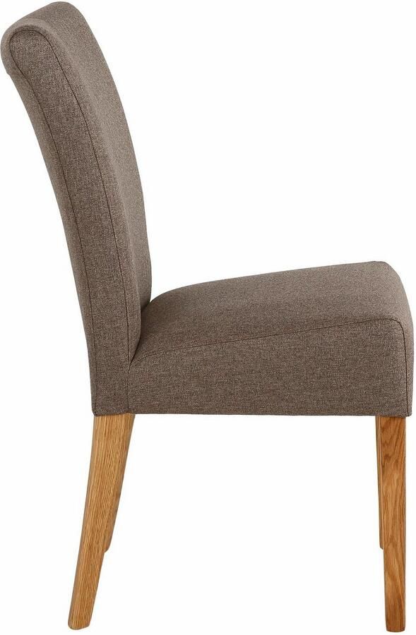 Home affaire Eetkamerstoel Queen Polsterstoel BESTSELLER verschillende type bekleding massief houten onderstel (set) - Foto 3