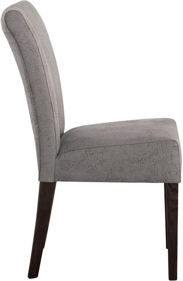 Home affaire Eetkamerstoel Queen Poten van massief beuken wengée gelakt gestoffeerde stoel (set) - Foto 3