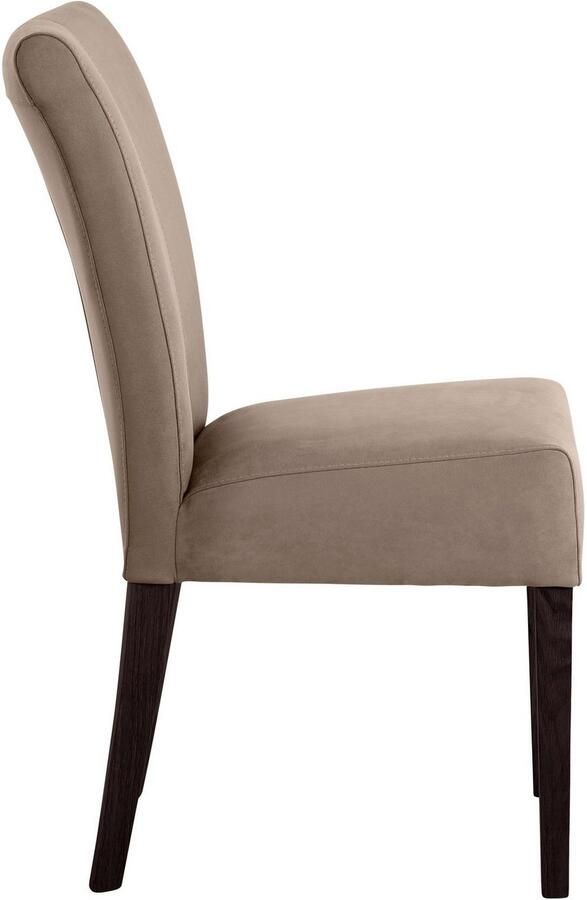 Home affaire Eetkamerstoel Queen Poten van massief beuken wengée gelakt gestoffeerde stoel (set) - Foto 2