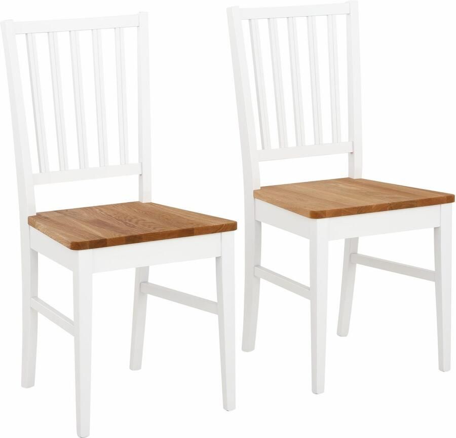 Home affaire Eetkamerstoel Ruanda houten stoel in sets van 2 4 of 6 keukenstoel (set)