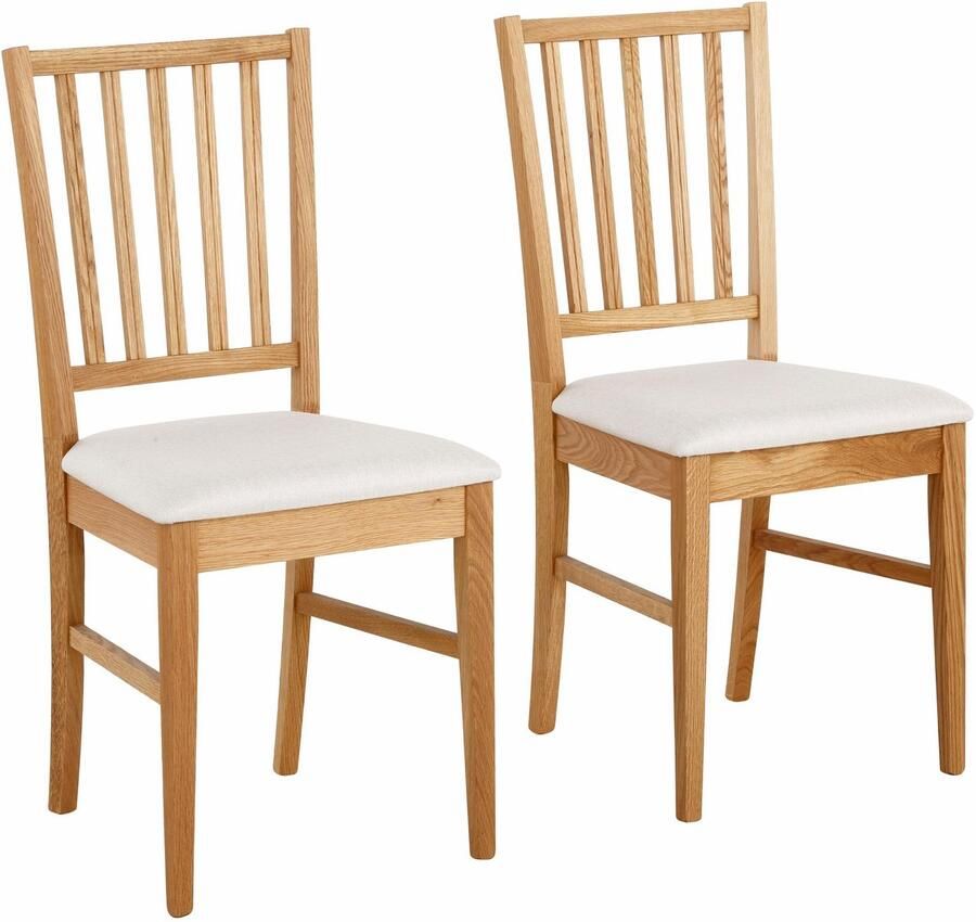 Home affaire Eetkamerstoel Ruanda keukenstoel TOPSELLER in set van 2 4 of 6 houten stoel (set)