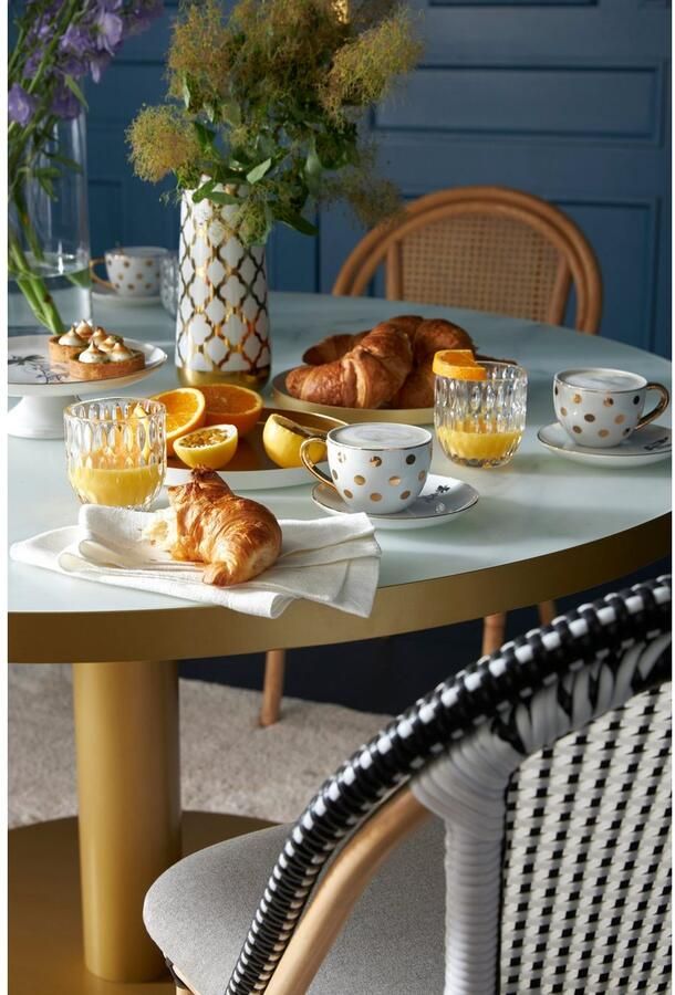 Home affaire Eetkamerstoel Rue de Belliard TOPSELLER! OTTOs keuze Webstof bekleding massief essen houten onderstel zithoogte 46 5 cm - Foto 5