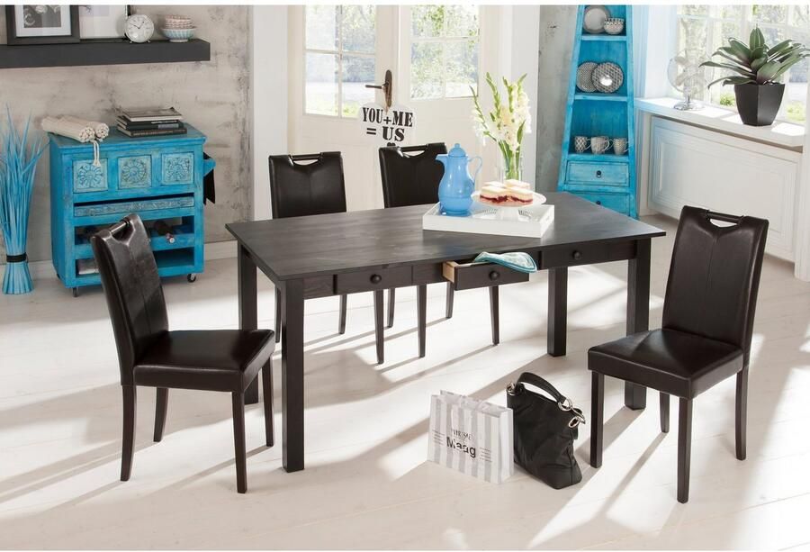 Home affaire Eetkamerstoel Stuhlparade in twee verschillende stofkwaliteiten zithoogte 46 cm (set 2 stuks) - Foto 5