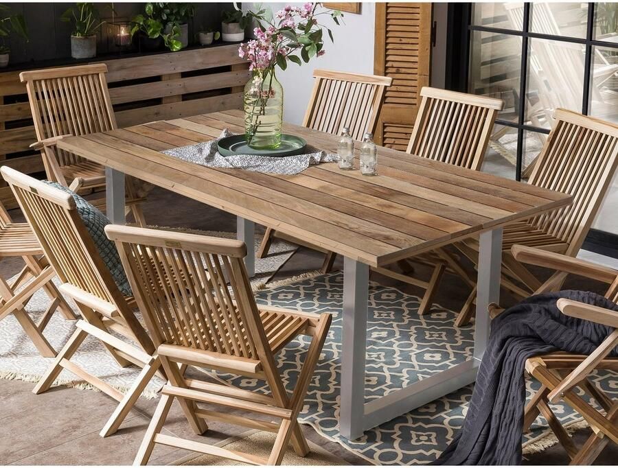 Artistiq Living Artistiq Eettafel Alieke Met zilveren U-poot Mangohout 180 x 100cm Naturel - Foto 4