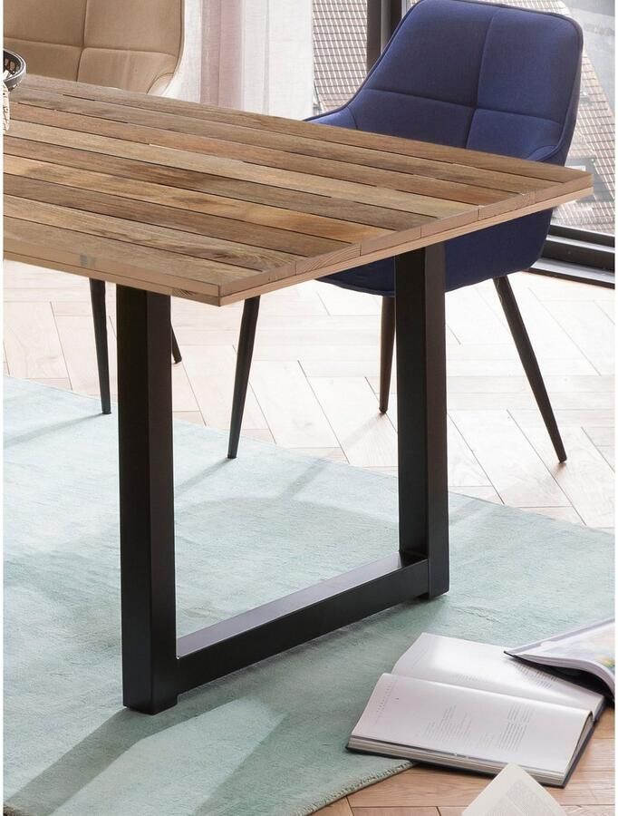 Artistiq Living Artistiq Eettafel Alieke Met zwarte U-poot Mangohout 180 x 100cm Naturel