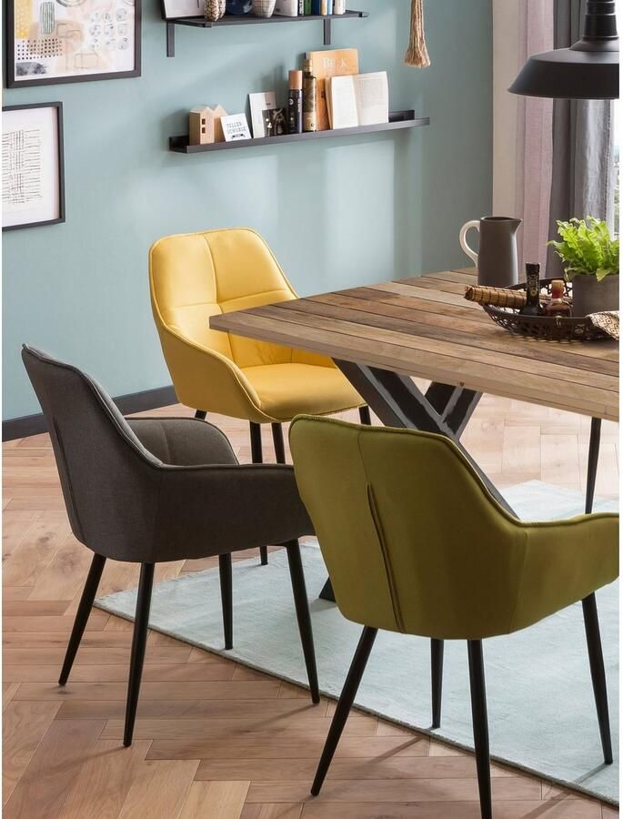 Artistiq Living Artistiq Eettafel Alieke Met zwarte X-poot Mangohout 160 x 90cm Naturel - Foto 2