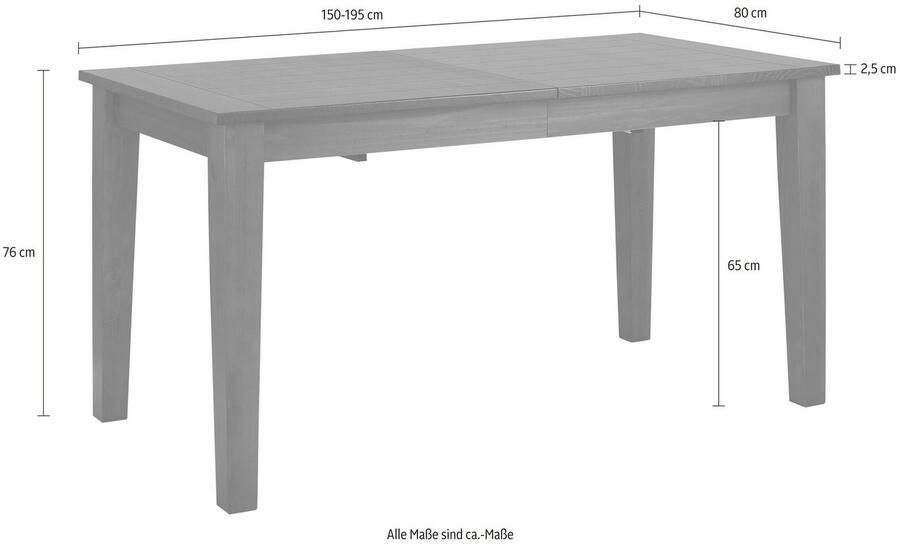 Home affaire Eettafel America in 2 maten