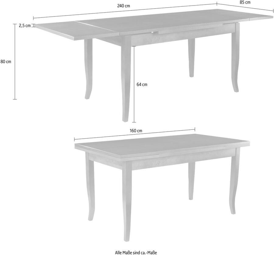 Home affaire Eettafel Botero Breedte 160-240 cm - Foto 2