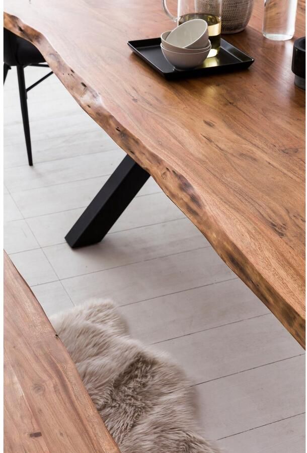 Home affaire Eettafel Manhattan met boomrand