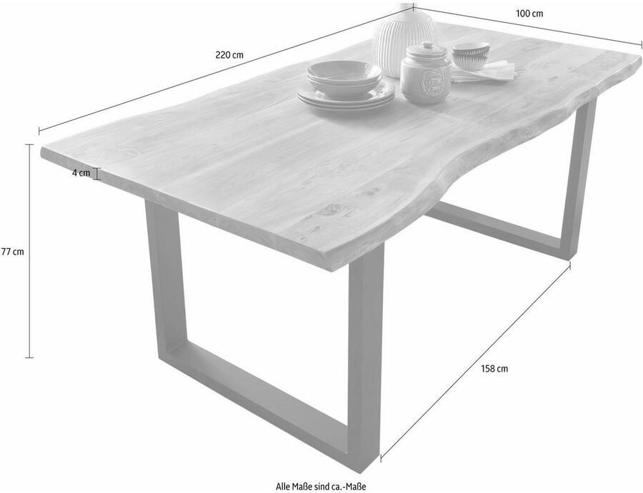 Home affaire Eettafel Manhattan met echte boomrand - Foto 2