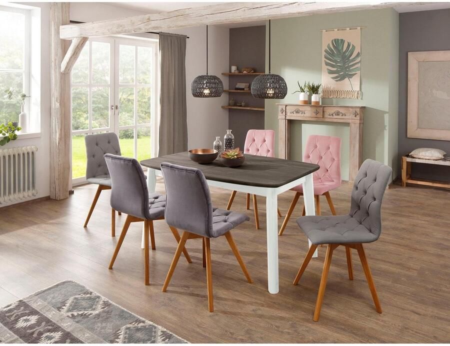 Home affaire Eettafel PALERMO met uittrekfunctie van massief hout fsc gecertificeerd - Foto 2