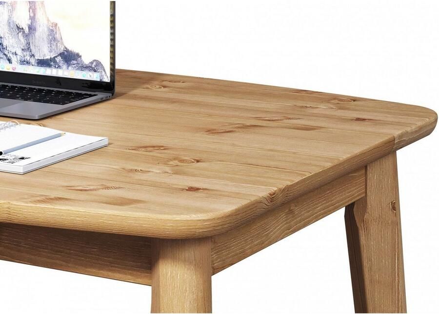 Home affaire Eettafel Palermo multifunctionele tafel werktafel bureau met opbergruimte opklapbaar blad home office bureau massief hout - Foto 4