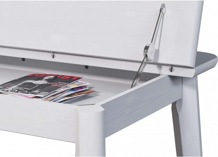 Home affaire Eettafel Palermo multifunctionele tafel werktafel bureau met opbergruimte opklapbaar blad home office bureau massief hout - Foto 3