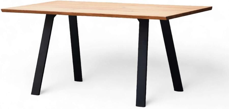 Home affaire Eettafel Reidigen keukentafel A-vorm metalen frame massief gewild eikenhout geolied - Foto 8