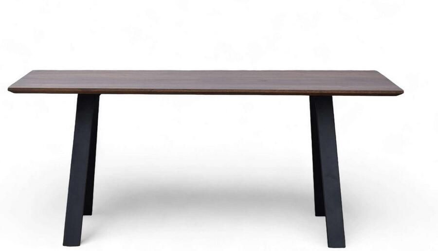 Home affaire Eettafel Reidigen keukentafel A-vorm metalen frame massief gewild eikenhout geolied - Foto 4