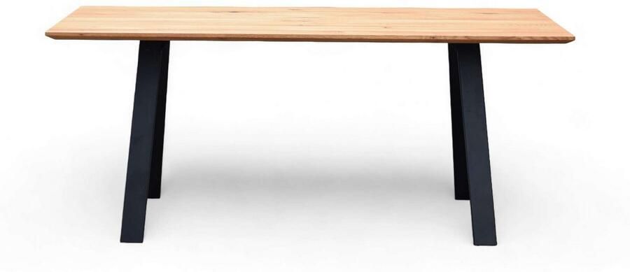Home affaire Eettafel Reidigen keukentafel A-vorm metalen frame massief gewild eikenhout geolied - Foto 7