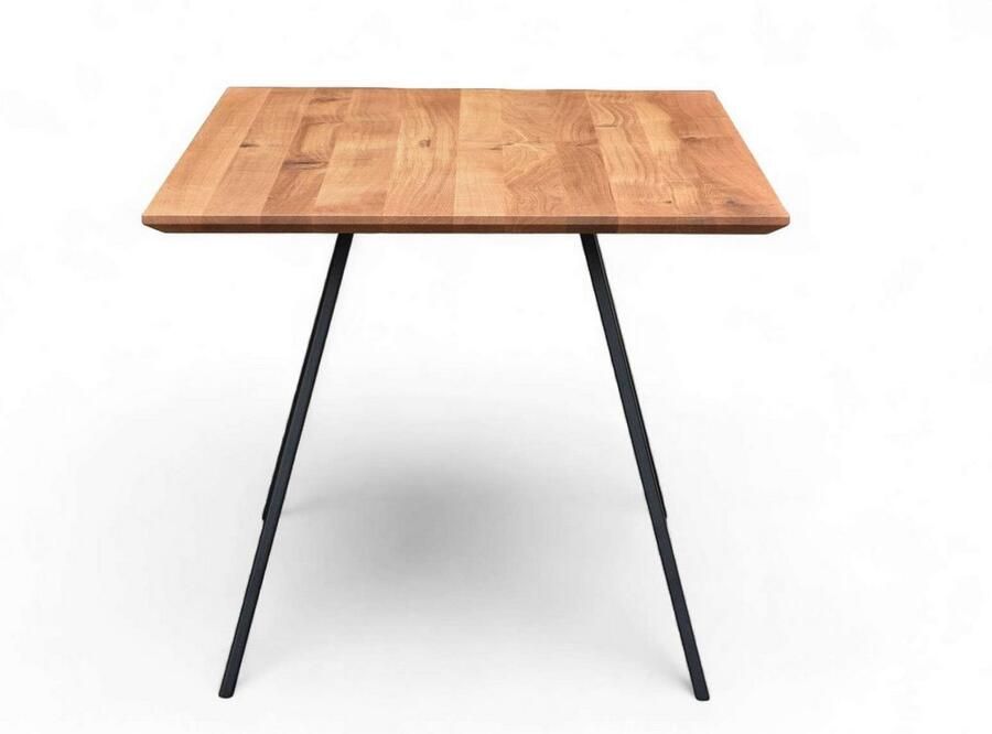 Home affaire Eettafel Reidigen keukentafel A-vorm metalen frame massief gewild eikenhout geolied