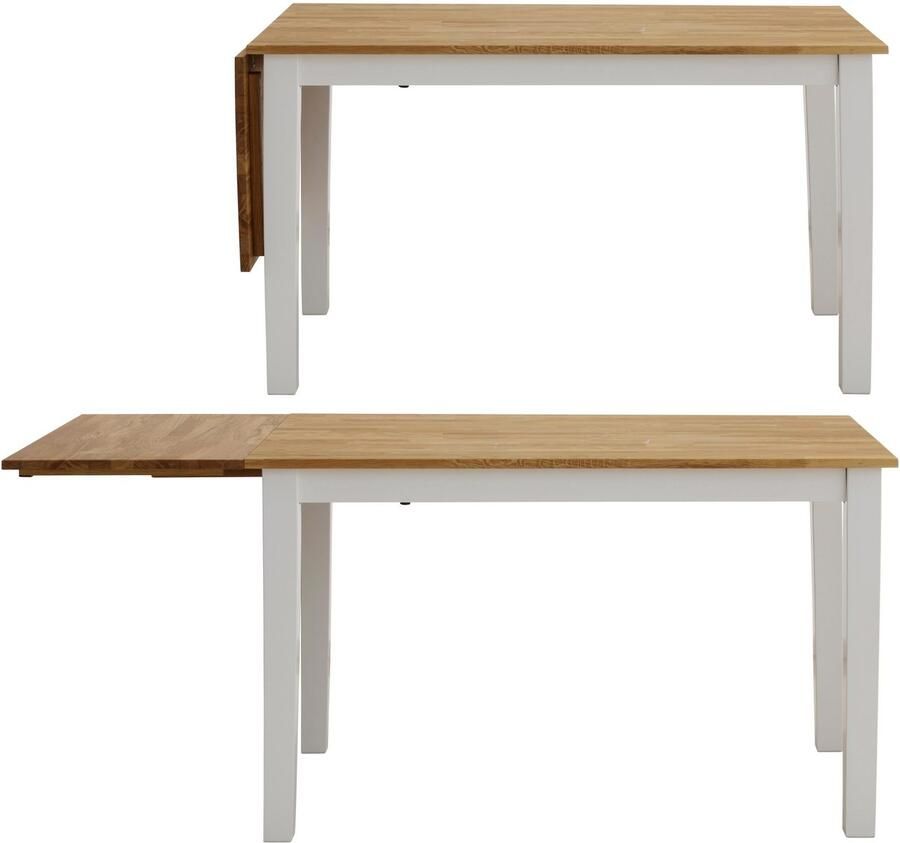 Home affaire Eettafel Samba Breedte 120 cm met uitklapbaar tafelblad