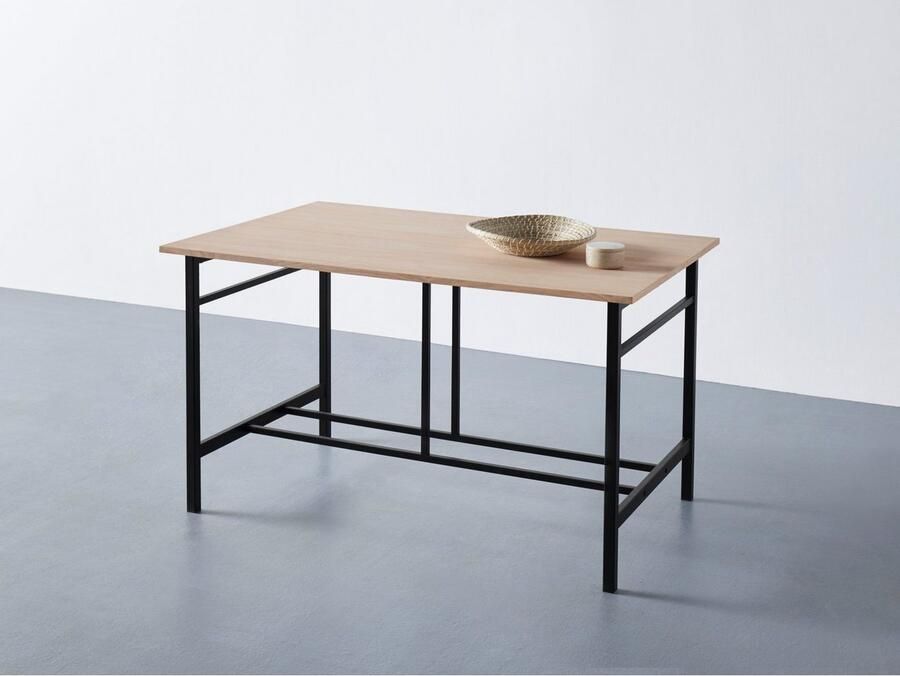 Home affaire Eettafel Sare met echt houtfineer van eiken - Foto 2