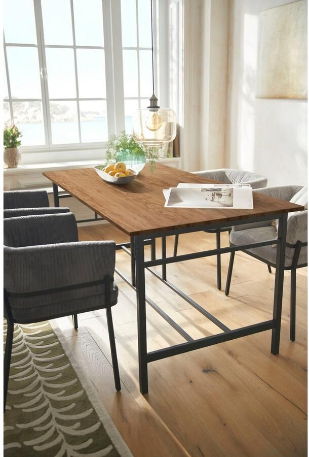 Home affaire Eettafel Sare met echt houtfineer van eiken - Foto 9