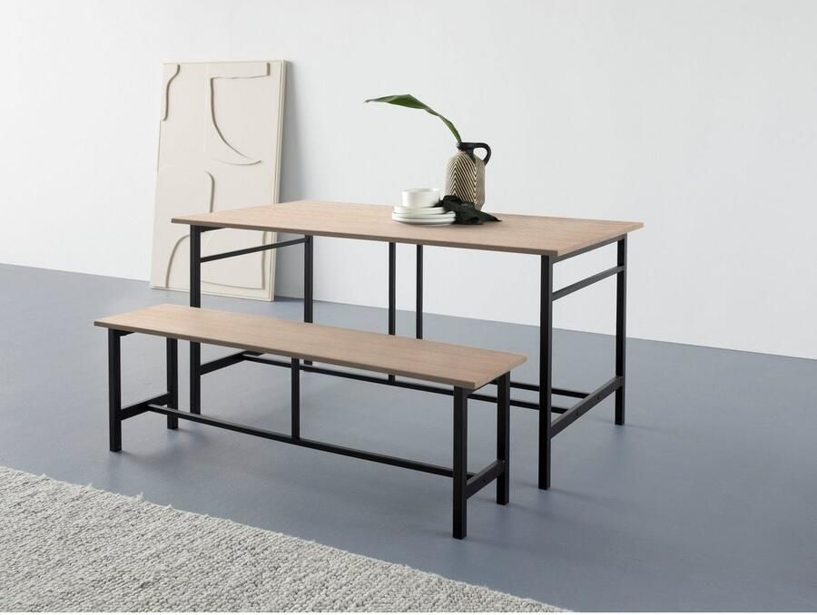 Home affaire Eettafel Sare met echt houtfineer van eiken - Foto 5