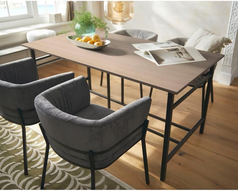 Home affaire Eettafel Sare met echt houtfineer van eiken - Foto 3