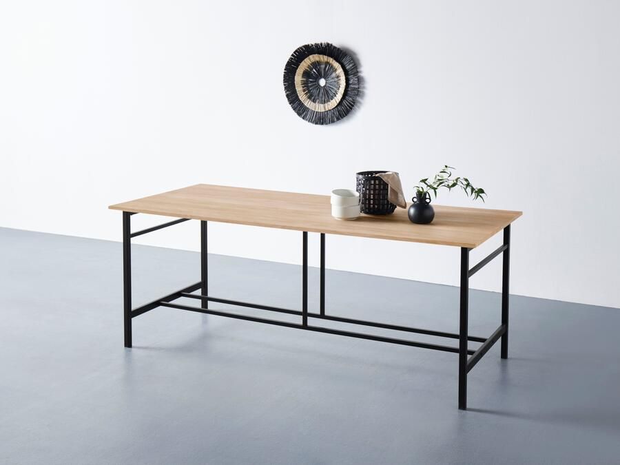 Home affaire Eettafel Sare met echt houtfineer van eiken - Foto 3