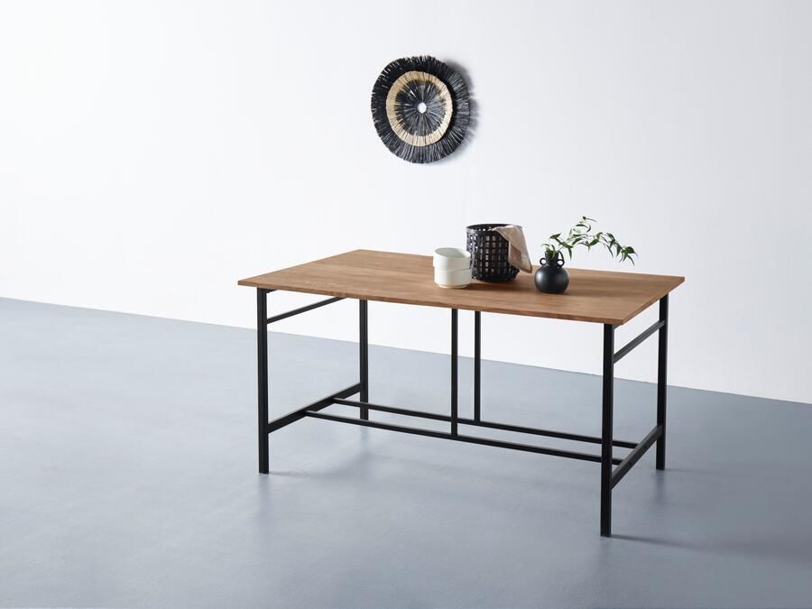 Home affaire Eettafel Sare met echt houtfineer van eiken - Foto 3