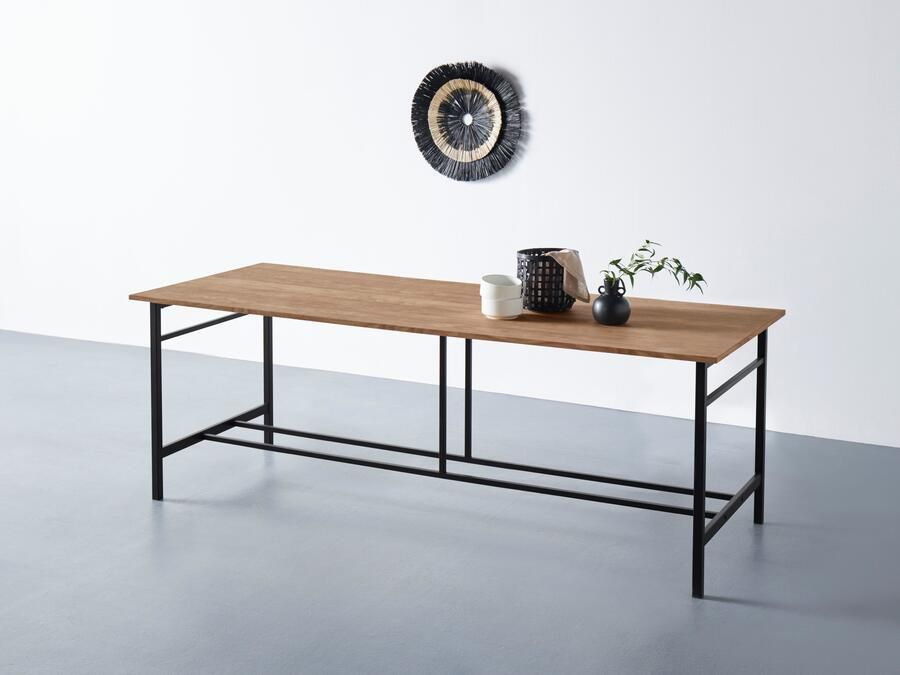 Home affaire Eettafel Sare met echt houtfineer van eiken - Foto 3