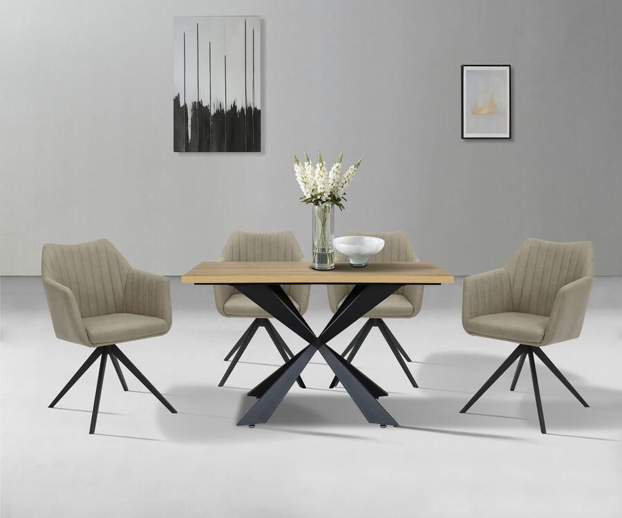 Home affaire Eettafel Soyans TOPSELLER! OTTOs keuze moderne spiderframe in vier breedtes melaminehars gecoat - Foto 4