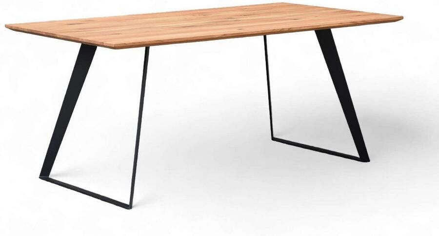 Home affaire Eettafel Talwiese keukentafel U-vorm metalen frame massief gewild eikenhout geolied - Foto 8