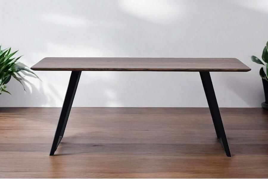 Home affaire Eettafel Talwiese keukentafel U-vorm metalen frame massief gewild eikenhout geolied - Foto 2