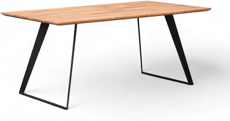 Home affaire Eettafel Talwiese keukentafel U-vorm metalen frame massief gewild eikenhout geolied - Foto 11