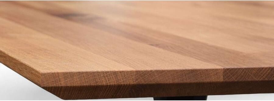 Home affaire Eettafel Talwiese keukentafel U-vorm metalen frame massief gewild eikenhout geolied - Foto 10