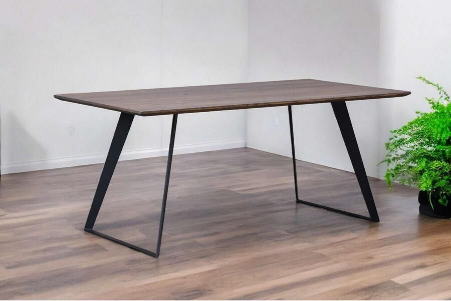 Home affaire Eettafel Talwiese keukentafel U-vorm metalen frame massief gewild eikenhout geolied - Foto 3