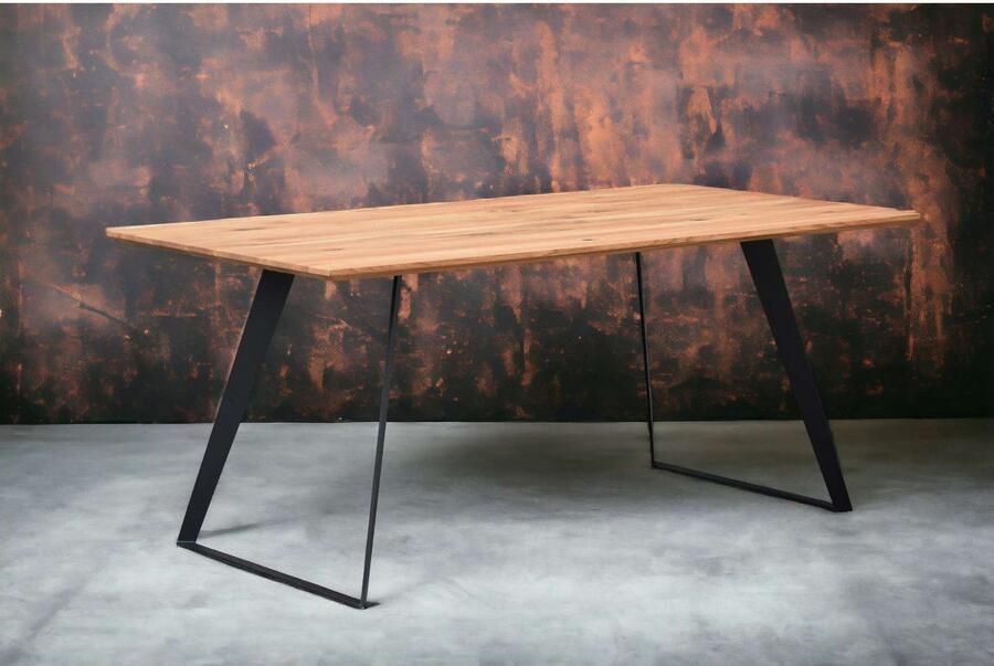 Home affaire Eettafel Talwiese keukentafel U-vorm metalen frame massief gewild eikenhout geolied - Foto 7