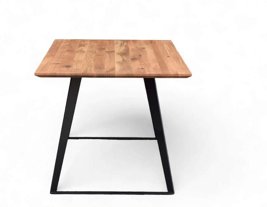 Home affaire Eettafel Talwiese keukentafel U-vorm metalen frame massief gewild eikenhout geolied - Foto 2