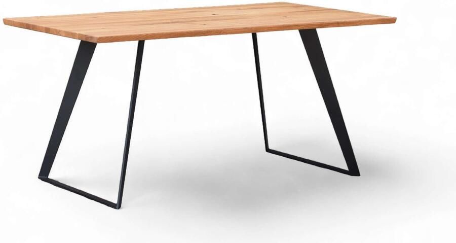 Home affaire Eettafel Talwiese keukentafel U-vorm metalen frame massief gewild eikenhout geolied - Foto 6