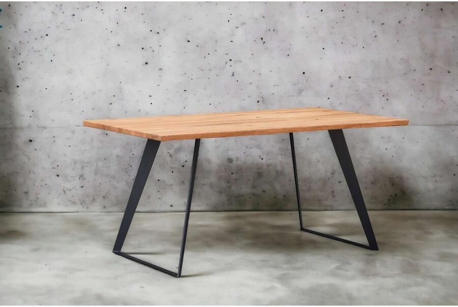 Home affaire Eettafel Talwiese keukentafel U-vorm metalen frame massief gewild eikenhout geolied - Foto 3