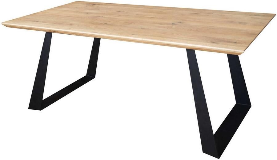 Home affaire Eettafel Team eettafel keukentafel eet tafel met Zwitserse rand U-frame van metaal 2 cm dikke tafelblad verdubbeld op 4 cm - Foto 10