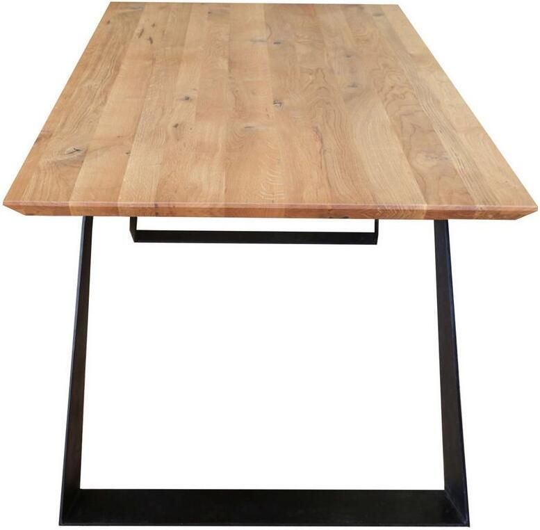 Home affaire Eettafel Team eettafel keukentafel eet tafel met Zwitserse rand U-frame van metaal 2 cm dikke tafelblad verdubbeld op 4 cm - Foto 2