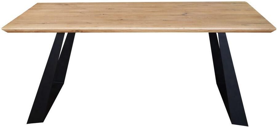 Home affaire Eettafel Team eettafel keukentafel eet tafel met Zwitserse rand U-frame van metaal 2 cm dikke tafelblad verdubbeld op 4 cm - Foto 16