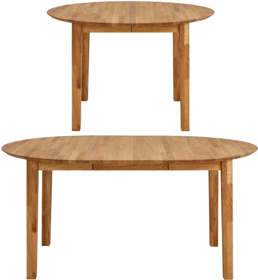 Home affaire Eettafel Time massief houten FSC tafel Diameter 120 cm met uitschuiffunctie keukentafel bestseller - Foto 2