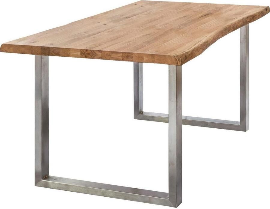 Home affaire Eettafel TRISTAN Massief eiken met boomrand - Foto 2