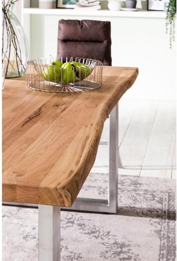 Home affaire Eettafel TRISTAN Massief eiken met boomrand - Foto 2