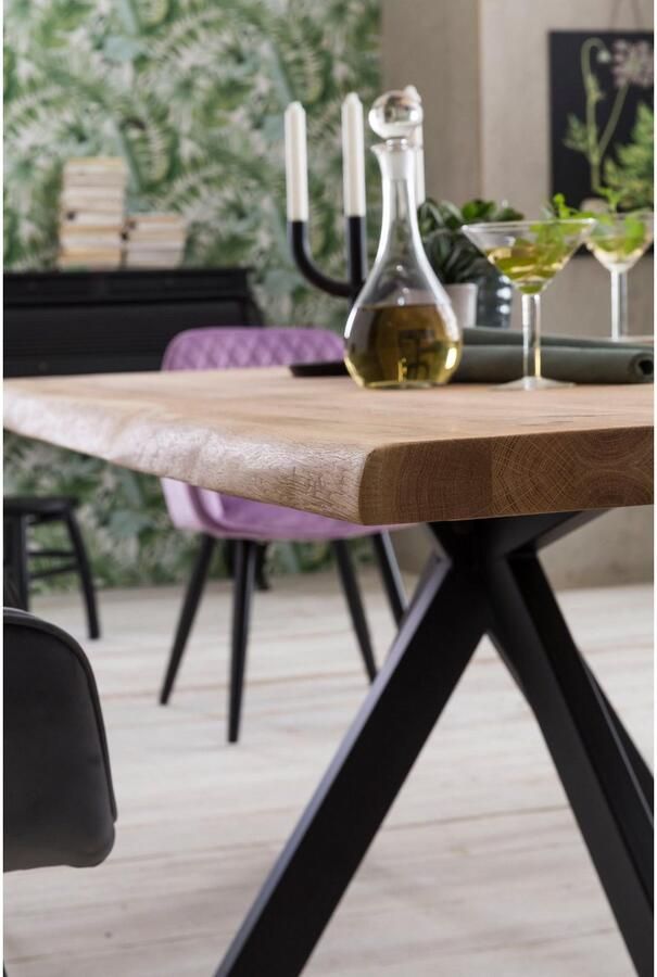 Home affaire Eettafel TRISTAN Massief wild eiken met echte boomrand - Foto 5