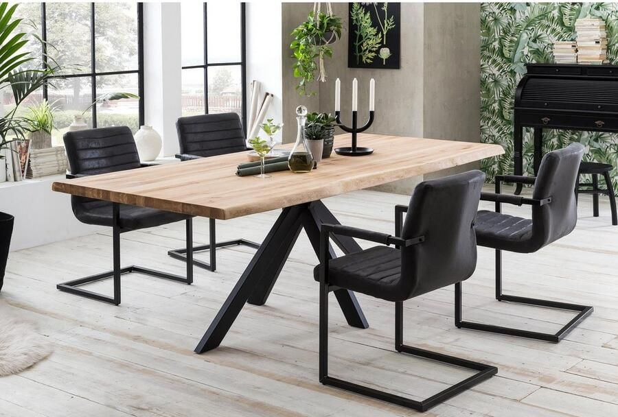 Home affaire Eettafel TRISTAN Massief wild eiken met echte boomrand - Foto 6