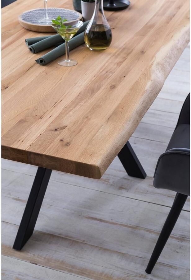Home affaire Eettafel TRISTAN Massief wild eiken met echte boomrand - Foto 2