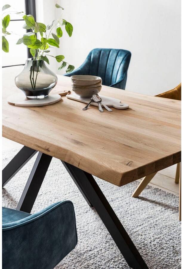 Home affaire Eettafel TRISTAN Massief wild eiken met echte boomrand - Foto 3